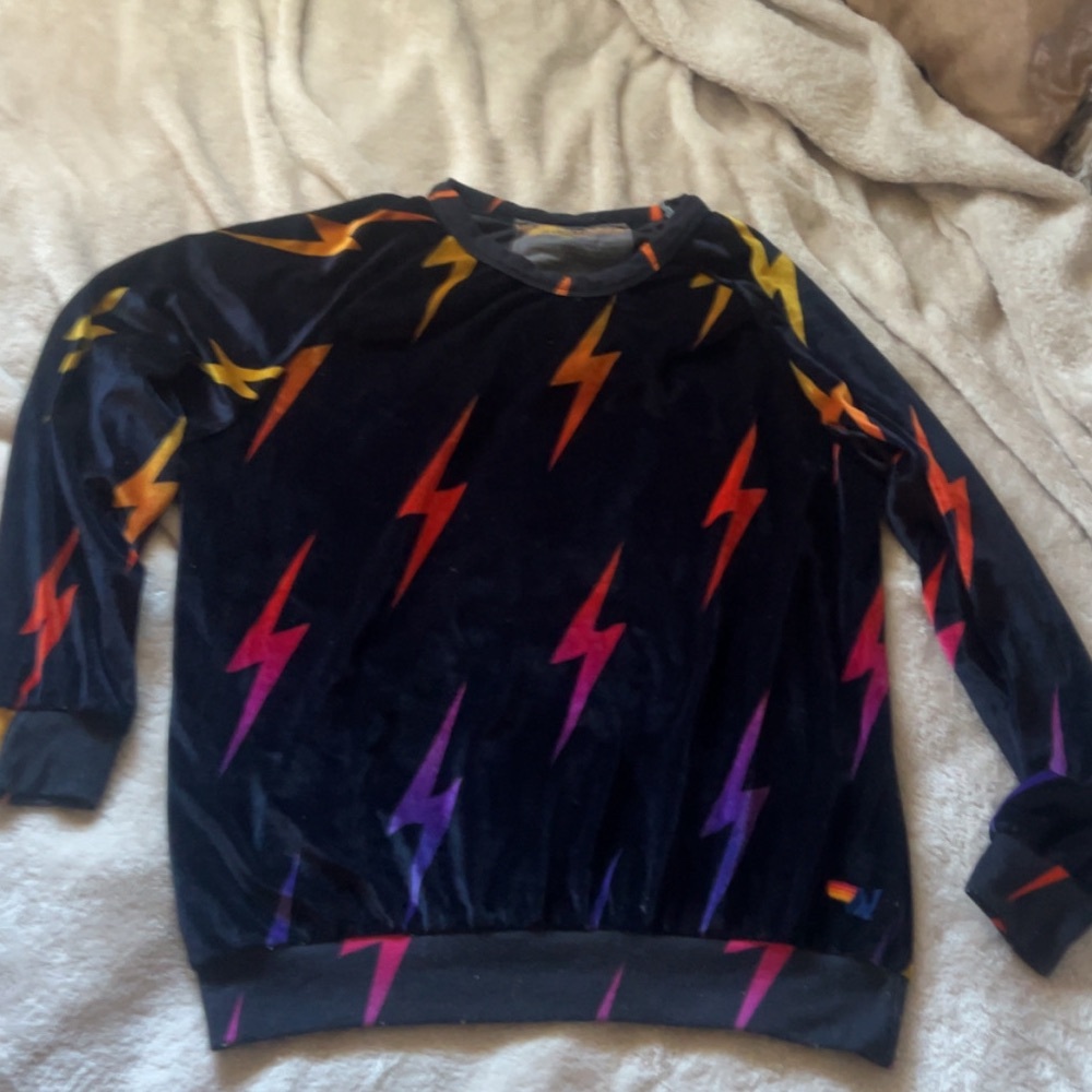 Aviator Nation XXL Velvet Bolt Sweatshirt
